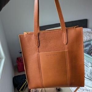 Portland Leather Large Lola Zipper Crossbody in Honey